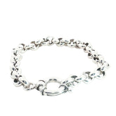 Sterling Silver 16.9 gram Oval Link Bracelet 8mm 7"inch